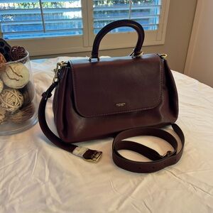 Coach Slouchy Rogue Top Handle Shoulder Bag, Merlot Style CCC39 NWT
